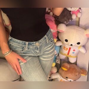 VANITY Premium Collection- Slim Early 2000’s Y2K Low-waisted, Boot-Cut leg blue